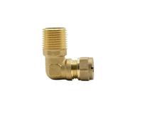 XHAJCSJWGD Fit Copper Tube OD 12mm x 1/2" BSPP Male Brass Compression Union Elbow 90 Degree Fitting Connector Water Gas Oil
