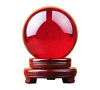 XHAJCSJWGD Red Crystal Ball with Stand Glass Handcrafted Photography Prop FengShui Scrying Spheres for Magical Shots Elegant Home & Party Decor,A,60mm/2.4in