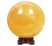 XHAJCSJWGD Yellow Calcite Crystal Sphere|Citrine Quartz Ball|Feng Shui | Stone Figurine|Bring Wealth and Luck,5cm/1.96in
