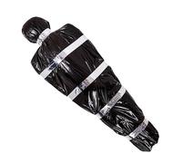 xHalloween Dead Body Requisite - aufblasbare Halloween -Leiche Dekoration | Schwarzer Körperbeutel mit Seil | 150 cm beängstigende Requisite für die Anwendung von Rasen | Dead Bodyy Hallowen Kit |