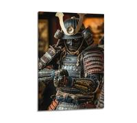 XHBKJA Stampa artistica da parete su tela, motivo: cavaliere Japandi, poster Samurai con armatura tradizionale, 20 x 30 cm