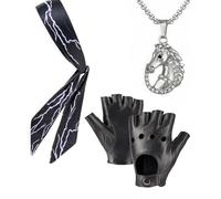 XHBTS - 4 collane con fascia a mezze dita per costume Coplay, accessori per adulti