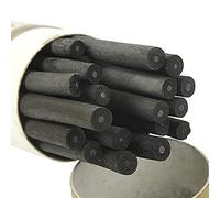 XHBTS Carbone di vite, morbido, nero, 25 bastoncini di carbone per disegno, schizzi e belle arti, matite a carboncino per schizzi di salice per disegno (3-5 mm (25 pezzi)