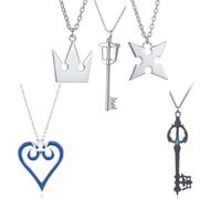 XHBTS - Set di 5 collane con ciondolo a forma di cuore, corona e croce, per fan di anime cosplay