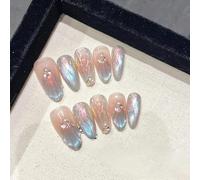 XHBYW 10 pezzi di stili multipli fatti a mano unghie finte stampa sulle unghie copertura completa unghie finte per donne e ragazze decorazione quotidiana