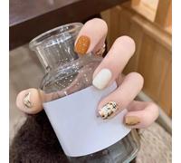 XHBYW Taglia unica 24 pezzi Nail art in vari stili Unghie finte Stampa sulle unghie Copertura completa Unghie finte per donne e ragazze Decorazione quotidiana