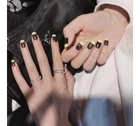 XHBYW Taglia unica 24 pezzi Nail art in vari stili Unghie finte Stampa sulle unghie Copertura completa Unghie finte per donne e ragazze Decorazione quotidiana