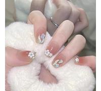 XHBYW Taglia unica 24 pezzi Punte per unghie rimovibili Unghie finte Premere sulle unghie Copertura completa Unghie finte per donne e ragazze Decorazione quotidiana