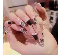 XHBYW Taglia unica 24 pezzi Punte per unghie rimovibili Unghie finte Premere sulle unghie Copertura completa Unghie finte per donne e ragazze Decorazione quotidiana