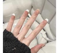 XHBYW Taglia unica 24 pz Diamante Farfalla Glitter Unghie Finte Stampa sulle unghie Copertura Completa Unghie Finte per Donne e Ragazze Decorazione Quotidiana