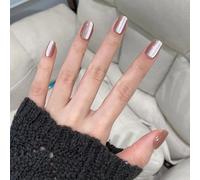 XHBYW Taglia unica 24 pz Diamante Farfalla Glitter Unghie Finte Stampa sulle unghie Copertura Completa Unghie Finte per Donne e Ragazze Decorazione Quotidiana