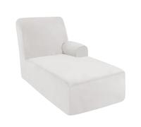 XHDZSW Fodera per Chaise Longue, Copri Chaise Longue Elasticizzato Braccioli, con Braccioli Copridivano per Chaise Longue con Sinistra/Destra Sofa Chaise Longue (Bianco,Destra)