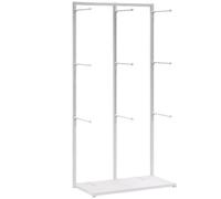 XHEILZOP Espositore per Biancheria Intima Oro per Negozio, Stand in Metallo per Lingerie e Costumi da Bagno, Porta Mutandine e Reggiseni, Appendiabiti Boutique Salvaspazio(White,135x40x65cm)
