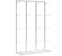 XHEILZOP Espositore per Biancheria Intima Oro per Negozio, Stand in Metallo per Lingerie e Costumi da Bagno, Porta Mutandine e Reggiseni, Appendiabiti Boutique Salvaspazio(White,160x40x100cm)