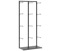 XHEILZOP Espositore per Biancheria Intima Oro per Negozio, Stand in Metallo per Lingerie e Costumi da Bagno, Porta Mutandine e Reggiseni, Appendiabiti Boutique Salvaspazio(Black,160x40x65cm)