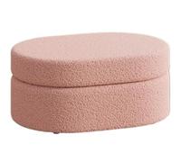 XHEILZOP Ottomana Con Vano Portaoggetti In Teddy Sherpa O Bouclé, Poggiapiedi E Pouf Contenitore Multifunzionale Per Soggiorno, Camera Da Letto E Sala Da Pranzo(Pink,60x40x30cm)