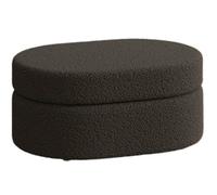 XHEILZOP Ottomana Con Vano Portaoggetti In Teddy Sherpa O Bouclé, Poggiapiedi E Pouf Contenitore Multifunzionale Per Soggiorno, Camera Da Letto E Sala Da Pranzo(Black,70x45x41cm)