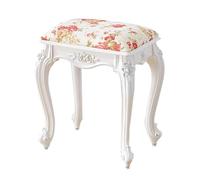 XHEILZOP Panca Da Toeletta Intagliata Vintage, Sgabello Da Trucco Imbottito In Stile Vittoriano, Elegante Poltrona Da Toeletta For Camera Da Letto E Soggiorno(Flower Velvet a)