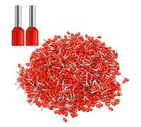 XHF 1000 pezzi terminali isolati a crimpare terminali per cavi, terminali per cavi, connettori per cavi, terminali isolati AWG 18 (1,0 mm2) AWG 18(1.0mm²) Sandali Adventure Seeker, punta chiusa T