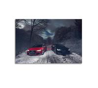 XHHOKA RS6 S6 Poster decorativo da parete su tela, ad alte prestazioni, con paesaggio innevato, motivo: foresta invernale, 30 x 45 cm