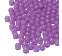 XHHYQ 600 pz 8 MM Glow in The Dark Perline Perline Pony Rotonde Luminose Perline Tonde Acriliche per Creazione di Gioielli Perline per Capelli Crafting