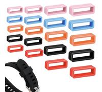 XhjzgcTech Confezione da 20 anelli per cinturini per orologi in silicone, supporti per cinturini per orologi in silicone, supporti per anelli di bloccaggio per cinturini, 18 mm, 20 mm, 22 mm, 24 mm