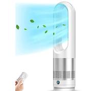 XHKJGS Nella Ventola della Torre Moderna da 23 ", 80 ° oscillanti per l'uso dell'ufficio, Raffreddamento Silenzioso con Timer 8H, Telecomando elettrica Senza Foglie, Vento a 8 velocità,