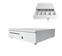 XHKJGS Registrazione di Cassa per Le Piccole Imprese cassetti Pesanti per Il Sistema di Punti Vendita con 5 bollette a 5 Monete, Sicuro Fino a 3 Blocchi Chiave di Posizione, Ideale per Le Piccole