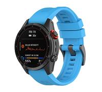 xhKJO 22mm Cinturini per Garmin Quatix 7 Pro/Epix Pro 47mm /Fenix 7 Pro/Epix Pro Gen 2, Cinturini di ricambio,Cintura Silicone Bracelet Cinturino Strap per Garmin Fenix 7 / Instinct 2 (cielo blu)