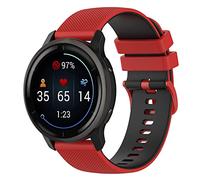 xhKJO Cinturino per Orologi per Garmin Forerunner 570 47mm Strap,22mm Silicone Bracelets Cinturini Cinghia Silicone Bracelets Cinturini di Ricambio per Garmin Forerunner 570 47mm Watch (nero rosso)