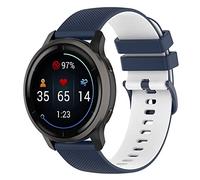 xhKJO Cinturino per Orologi per Garmin Forerunner 570 47mm Strap,22mm Silicone Bracelets Cinturini Cinghia Silicone Bracelets Cinturini di Ricambio per Garmin Forerunner 570 47mm Watch (bianco blu)