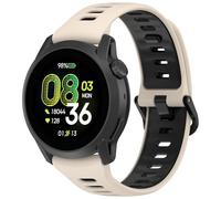 xhKJO Silicone Cinturini di Ricambio per Coros Pace 4 Watch Strap, Cinturino per Orologi Chiusura a scatto Cintura Strap Sportivo Bracelets Cinturini per Coros Pace 4 Watch Accessori (beige nero)