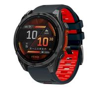 xhKJO Silicone Cinturini di Ricambio per Suunto Run Strap,Cinturino per Orologi Chiusura a Scatto Strap Bracelets Cinturini per Suunto Race/Race S/Ocean / 9 Peak / 9 Peak Pro (rosso nero)