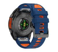 xhKJO Silicone Cinturini di Ricambio per Suunto Run Strap,Cinturino per Orologi Chiusura a Scatto Strap Bracelets Cinturini per Suunto Race/Race S/Ocean / 9 Peak / 9 Peak Pro (Arancia blu)