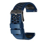 xhKJO Silicone Cinturini per Coros Apex 4 46mm Watch Strap, Cinturino per Orologi Chiusura a scatto Strap Cintura Bracelets Cinturini di Ricambio per Coros Nomad Watch Accessori (blu nero)