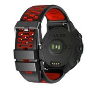 xhKJO Silicone Cinturini per Coros Apex 4 46mm Watch Strap, Cinturino per Orologi Chiusura a scatto Strap Cintura Bracelets Cinturini di Ricambio per Coros Nomad Watch Accessori (nero rosso)