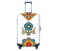 XHMKGGYBZ Blue Diamond - Copertura elastica per valigia, motivo floreale, 4 dimensioni, antigraffio e antimacchia, copertura per bagagli lavabile, Fiore A Strati Diamante Blu, L
