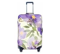 XHMKGGYBZ Copertura elastica per valigie con motivo vaso, 4 dimensioni, resistente ai graffi e alle macchie, copertura per bagagli lavabile, Stame Giallo Fiore Iris, S