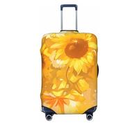 XHMKGGYBZ Copertura elastica per valigie traslucida blu giglio 4 dimensioni, protezione per bagagli antigraffio e antimacchia, copertura per bagagli lavabile, Girasoli alla luce del sole, M