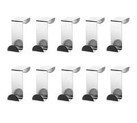 XHNFCU 10 Pezzi Ganci per Porta in Acciaio Inox,Ganci Reversibili, Gancio Appendiabiti, per Porta dell'Armadio, Porta della Stanza, Cassetto, Guardaroba, Cucina