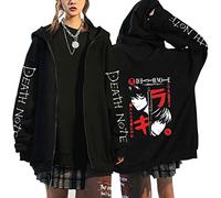 xhomeshop Anime Death Note Felpa con Cappuccio Lawliet L Felpe Kira Pullover Yagami Light Cosplay Felpe con Cerniera