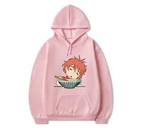 xhomeshop Anime Ponyo on The Cliff Kawaii Felpe Pesce Rosso Principessa Ponyo Pullover con Cappuccio Sousuke Felpe con Cappuccio Ponyo Sousuke Lovely Felpe Carino Fan Abbigliamento