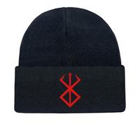 xhomeshop Berserk Beanie Hat Cranio Inverno Knit Hat per Ragazzi Ragazze Guts Cranio Cavaliere cap Slouchy Inverno Gotico Cranio Lavorato a Maglia Cappelli Bobble Hat Cuff Knit