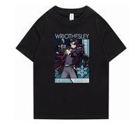 xhomeshop Harajuku Anime Gioco Genshin Impact Felpa con Cappuccio Wriothesley Pullover a Maniche Lunghe Genshin Impact Maglietta a Maniche Corte