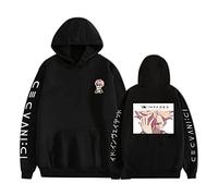 xhomeshop Harajuku Anime ID:Invaded Sakaido Felpa con Cappuccio 3D Narihisag Akihito Pullover a Maniche Lunghe Hondoumachi Koharu Felpa con Tasca Oversize