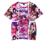 xhomeshop Harajuku Anime Oshi No Ko 3D Felpa con Cappuccio Hoshino Ai Pullover a Maniche Lunghe Oshi No Ko Maglietta a Maniche Corte