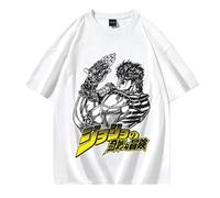xhomeshop JoJo's Bizarre Adventure Joutarou Kuujou Maglietta Unisex Kujo Jotaro Print Pullover Estate Casual Maglietta a Maniche Corte