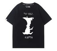 xhomeshop Maglietta Death Note Unisex Anime Stampa Casual Manica Corta Sciolto Estate Maglietta Collo Rotondo Street Trend Harajuku Stile Maglietta Ryuk Cosplay Abbigliamento