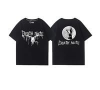 xhomeshop Maglietta Death Note Unisex Anime Stampa Casual Manica Corta Sciolto Estate Maglietta Collo Rotondo Street Trend Harajuku Stile Maglietta Leggera Yagami Abbigliamento Cosplay