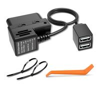 XHQLZMLE Cavo di alimentazione OBD per dashcam, adattatore di alimentazione OBD-II con due porte USB, modalità di parcheggio 24 ore, protezione a bassa tensione, compatibile con Garmin Dash Cam